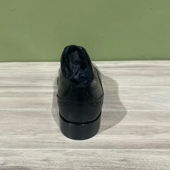 Emilio Franco Black Leather Men's Dress Shoes leather calf Oxford point toe - Picture 4 of 5